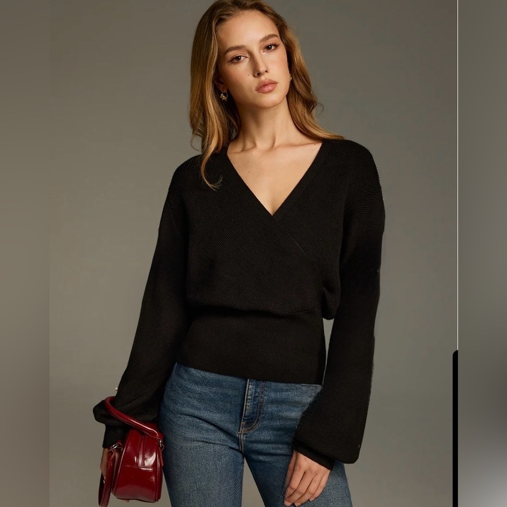 Colleen Lopez Black Beaded Sweater (M)🌹